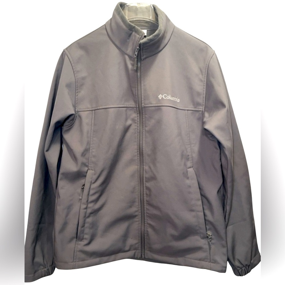 Columbia Men’s Grey Zip Up Jacket, Lightweight Coat, Size Medium